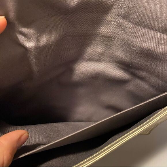 COACH Legacy Leather Gold Metallic iPad Clutch large 9x11.5 - Picture 6 of 12